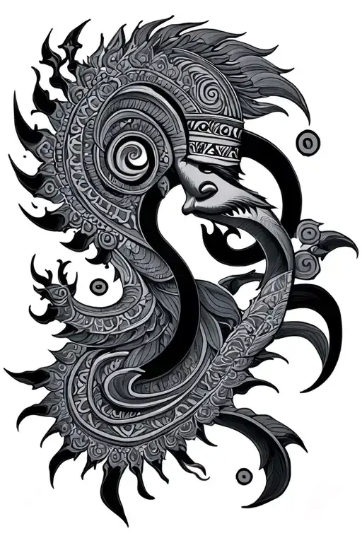 arjuna symbol tattoo design idea