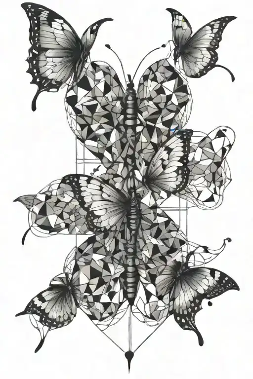 serotonin and butterlfy stroke tattoo design idea