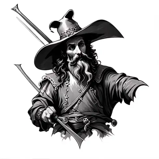 Don Quixote tattoo design idea