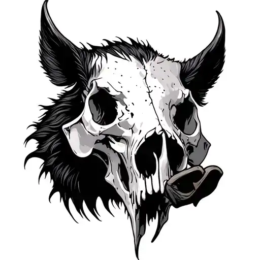 boar skull tattoo design idea