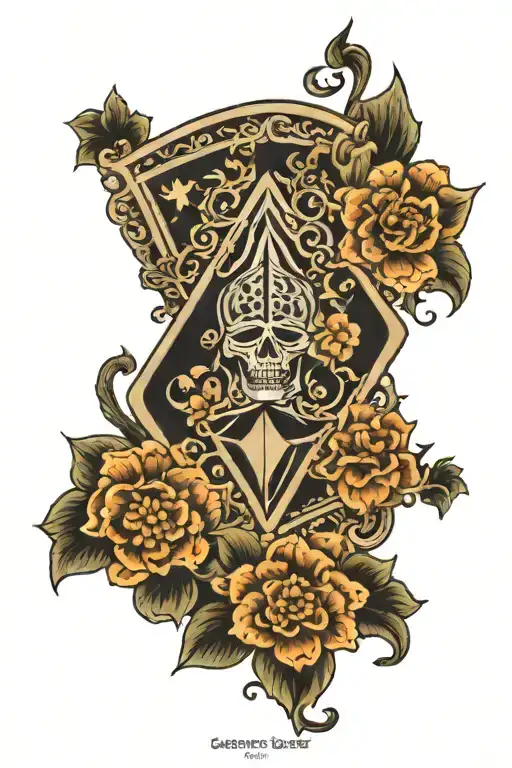 Ace Of Spades tattoo design idea
