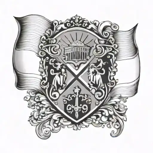 Italian and Sicilian Flag, ciociaro flag, historic Italy tattoo design idea