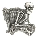 skeleton soul leaving the body tattoo design idea