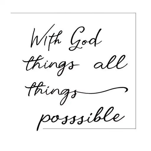 With God all things are possible design tattoo design idea