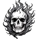 2010 and Flame tattoo design idea