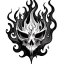 2010 and Flame tattoo design idea