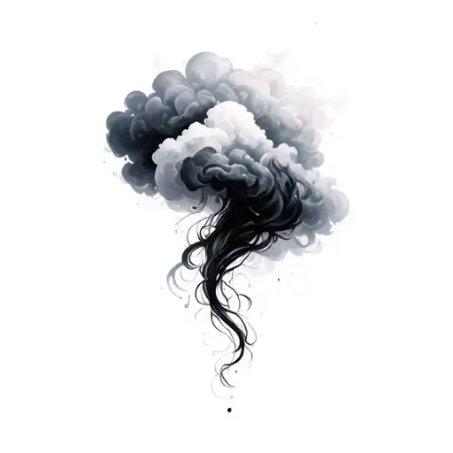 Coverup Clouds and Smoke tattoo design idea