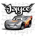 autism lightning mcqueen puzzle with jayce name in cars logo tattoo design idea
