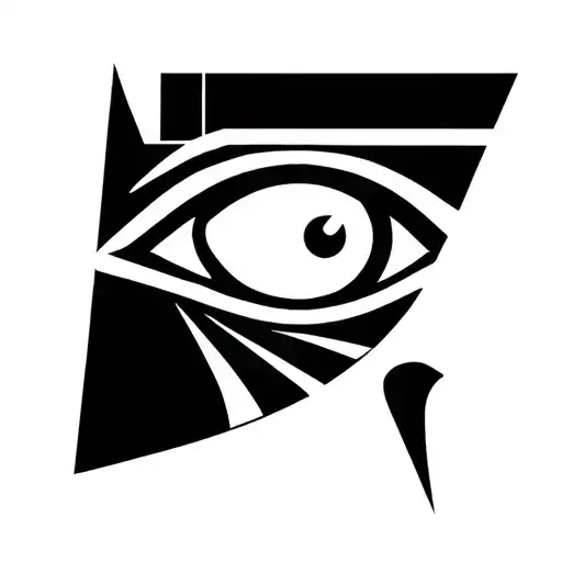 eye of horus in front of pyramid tattoo design idea