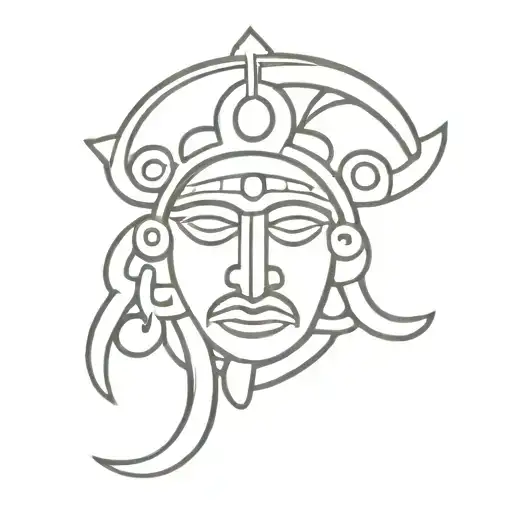 Italian and Puerto Rican Taino tribal tattoo tattoo design idea