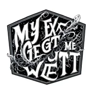 "MY EX GETS ME WET" vertical spine tattoo tattoo design idea