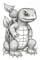 squirtle charmander bulbasaur tattoo design idea