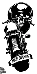 harley davidson motorcycle tattoo design idea