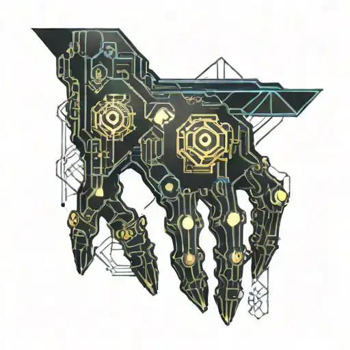 synthetic anatomy arm tattoo design idea