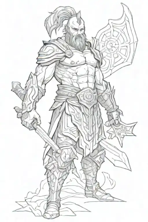 the god ares god of war tattoo design idea