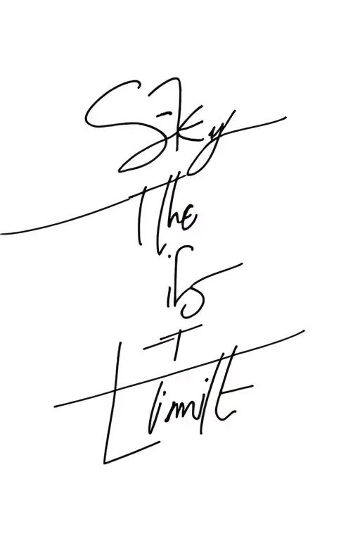 the sky is the limit  tattoo design idea