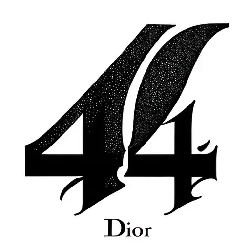 something that includes the number 444 includes the name Dior and Mercedes I also wnat it to be related to god tattoo design idea