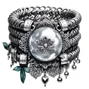 charm bracelet tattoo design idea