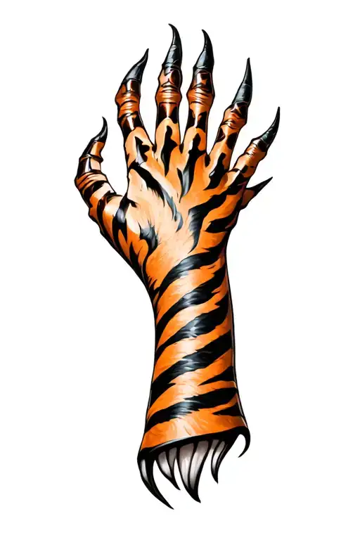 tiger claw tattoo design idea