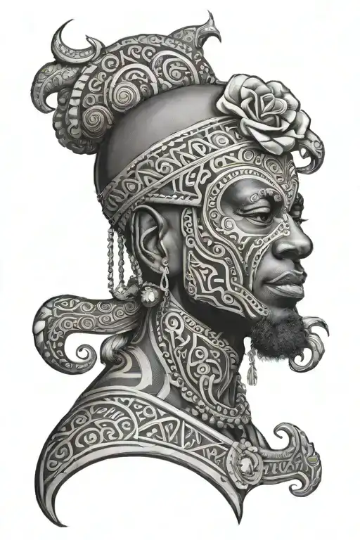 Ogun and Yemanja tattoo design idea