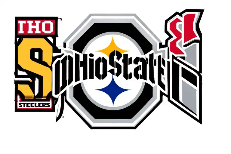 steelers ohio state outline tattoo design idea