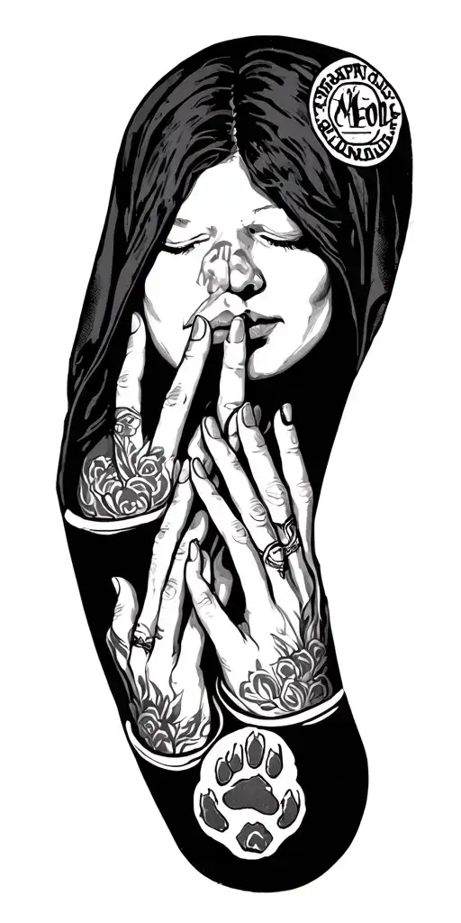 Sonder- vertical left tricepSee hear speak no evil w nuns w tats-forearm leftMylo paw print n name-neck?Faceless w ma tattoo design idea