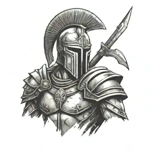 spartan warrior tattoo design idea