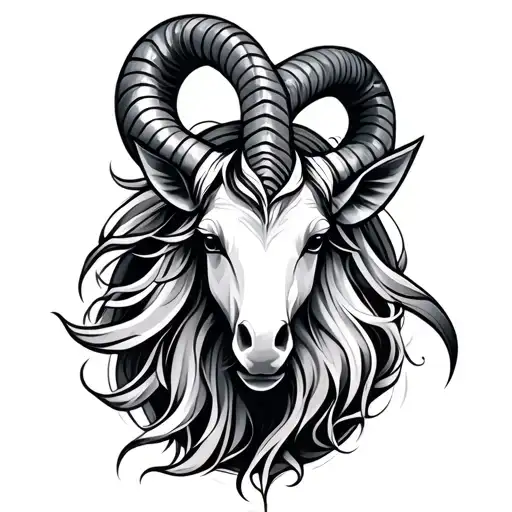 Capricorn zodiac sign tattoo design idea