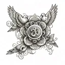inner forearm tattoo image with quote in middle and doves and detailing around it  tattoo design idea