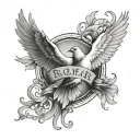 inner forearm tattoo image with quote in middle and doves and detailing around it  tattoo design idea