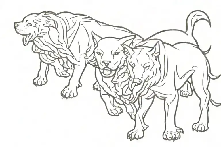 cerberus tattoo design idea