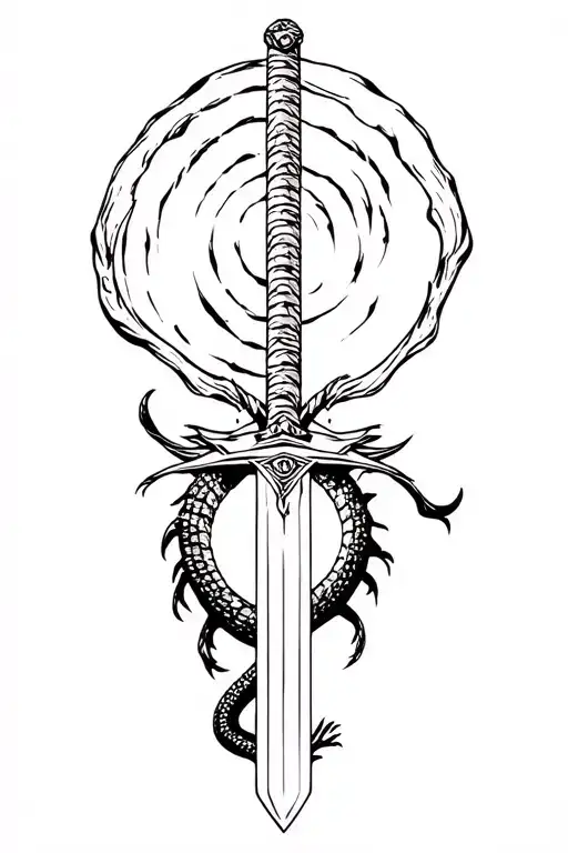 alligator samurai sword tattoo design idea