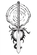 alligator samurai sword tattoo design idea