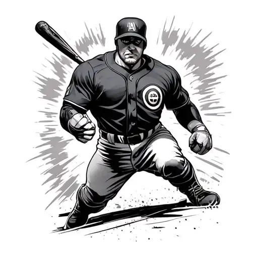 marvel and baseball  tattoo design idea