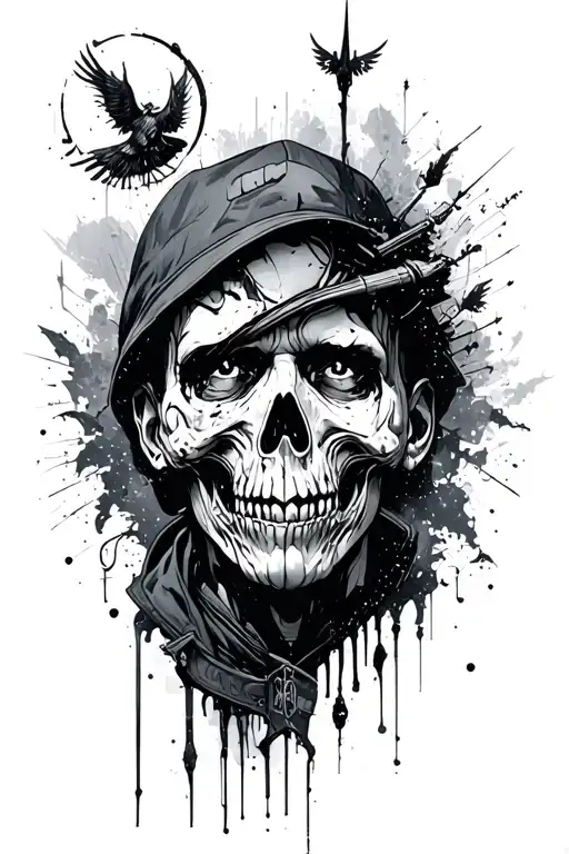 linkin park album hybrid theory, haunting party and meteora with black parade tattoo design idea