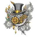 steampunk inspired tattoo tattoo design idea