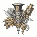 steampunk inspired tattoo tattoo design idea