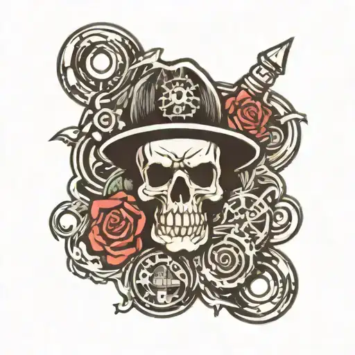 motorhead logo merged tattoo design idea