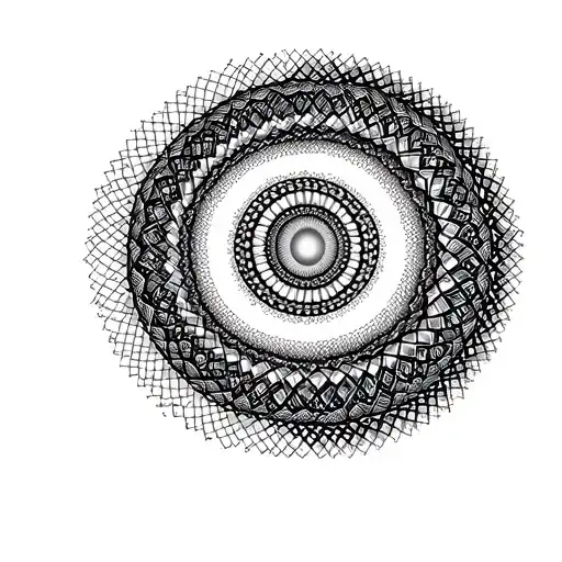 Fibonacci spiral pattern tattoo design idea