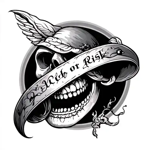 Rich Or Risk tattoo design idea