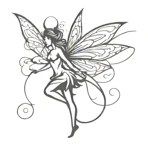 fairy tattoo design idea