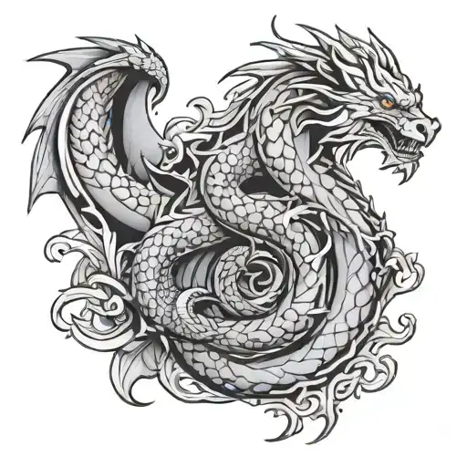 leo,dragon tattoo design idea
