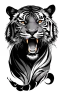 tiger roots tattoo design idea