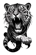 tiger roots tattoo design idea