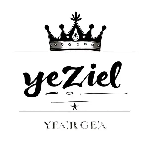 "yeziel" king crown tattoo design idea
