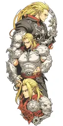 the elric brothers fullmetal alchemist tattoo design idea