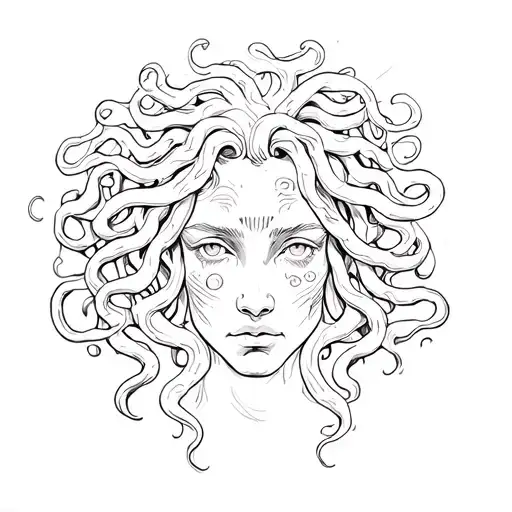 Medusa head tattoo design idea