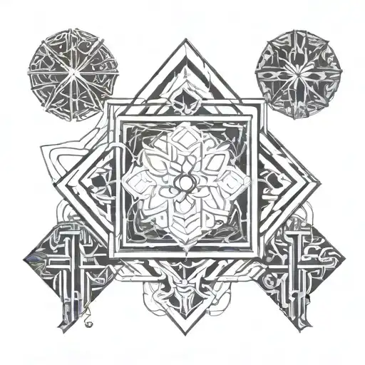 4 infinity symbols connected at the end tattoo design idea