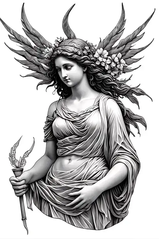 Hestia Greek Mythology tattoo design idea