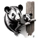 Possum tattoo design idea